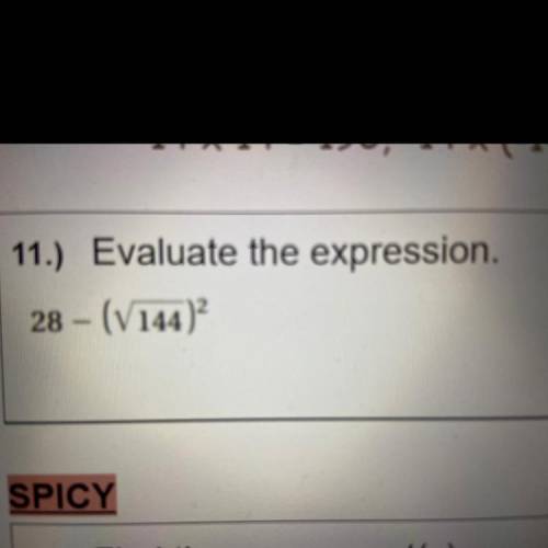 11.) Evaluate the expression.