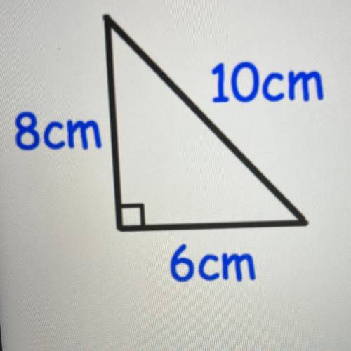 Find the area of this triangle in square centimeters .