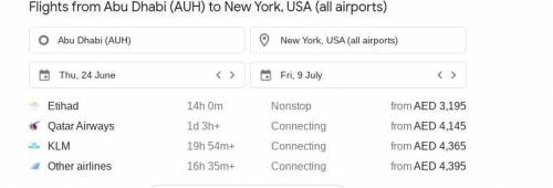What is the cost of the flight to New York City