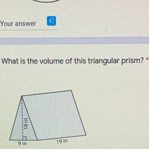 What is the volume of this triangular pris?