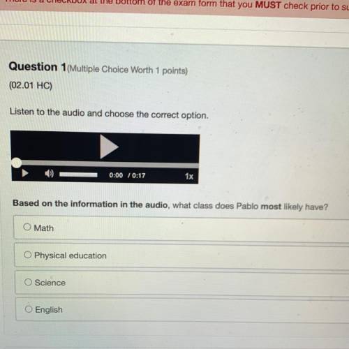 Based on information in audio what class does Pablo most likely have?