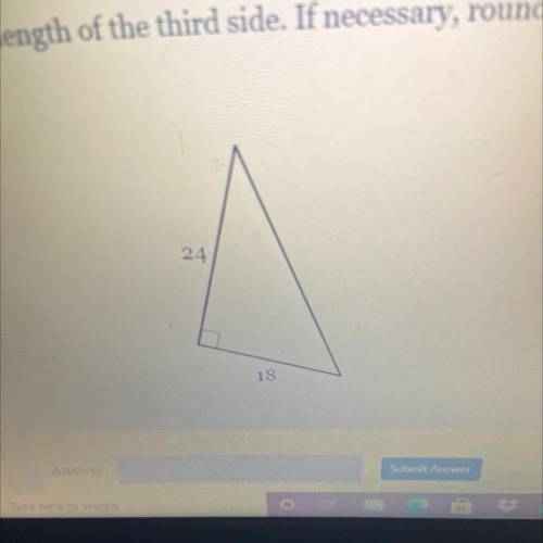 Find the length of the third side. If necessary, round to the nearest tenth