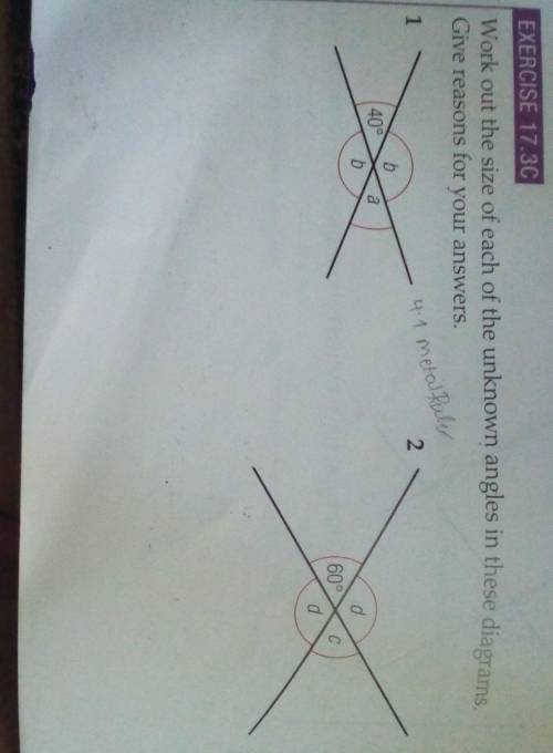 EXERCISE 17.30

Work out the size of each of the unknown angles in these diagrams.Give reasons for