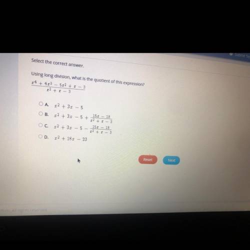 Using long division what is the quotient of this expression