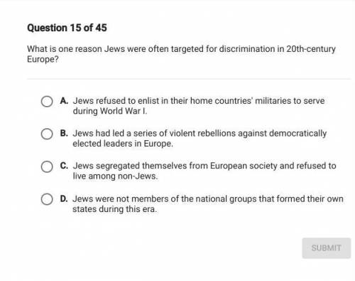 What is one reason Jews were often targeted for discrimination in 20th century Europe?