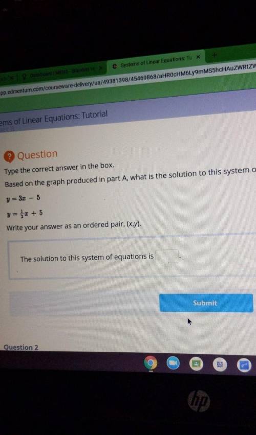 What is the solution to this system of equations?​