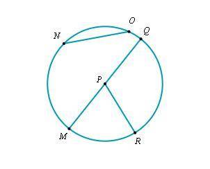 A circle with center P is shown in the figure below.

(a) Name a diameter: 
(b) Name a radius: 
(c