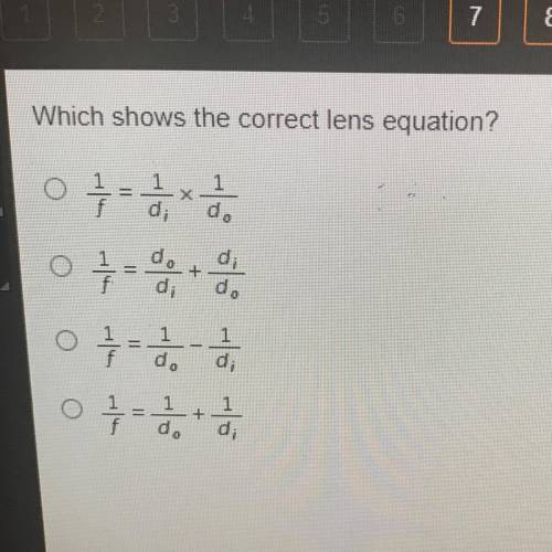 Which shows the correct lends equation