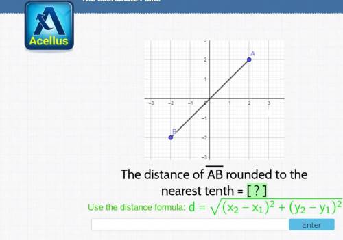 The distance of ab rounded to the nearest tenth?