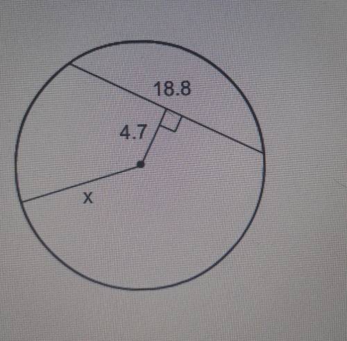 What is the value of x to the nearest tenth?​