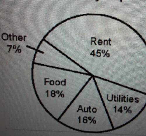 Based on the Circle Graph below and a Monthly Budget of 2500 how much does this family spend on Ren