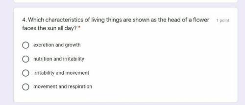 Which characteristics of living things ...​