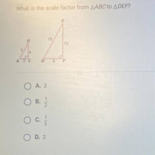 What is the scale factor from abc to def?