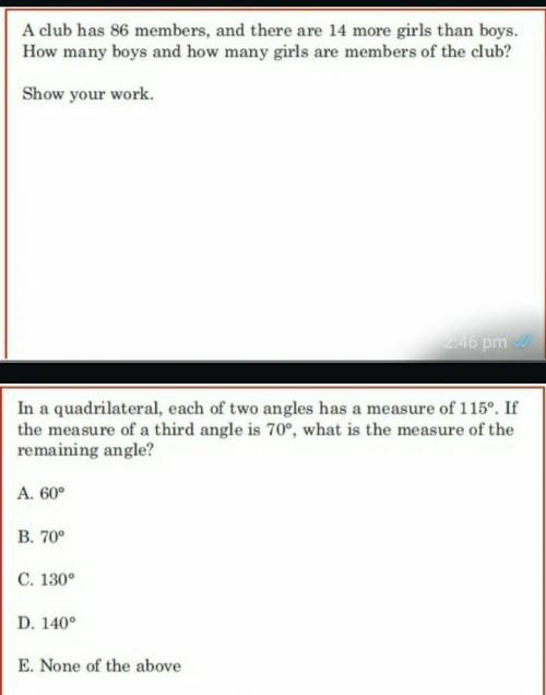 Can you help me with these questions​