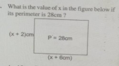 Find the value x in the figure :​