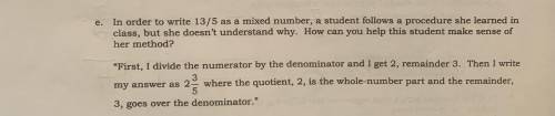 How can you help this student make sense of her method? 
ONLY ANSWER IF YOU KNOW THE ANSWER