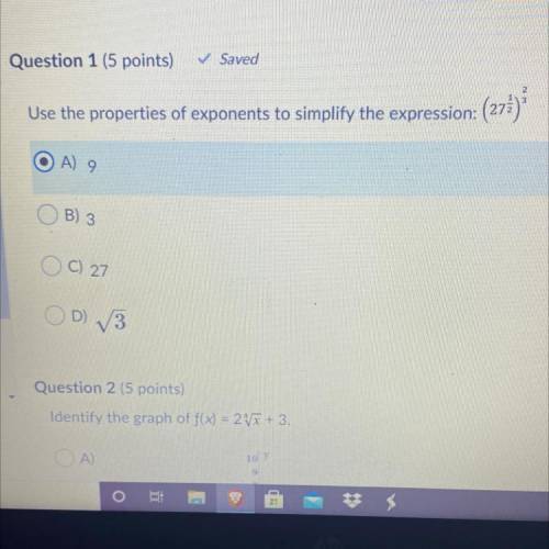 PLS HELP ME use the properties of exponents to simplify the expression
