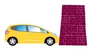In the picture below, a car hits a wall. Using what you know about Newton’s Third Law, which is tru