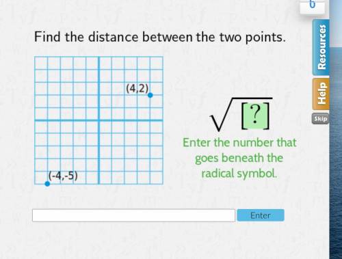 What is the distance between the points?
