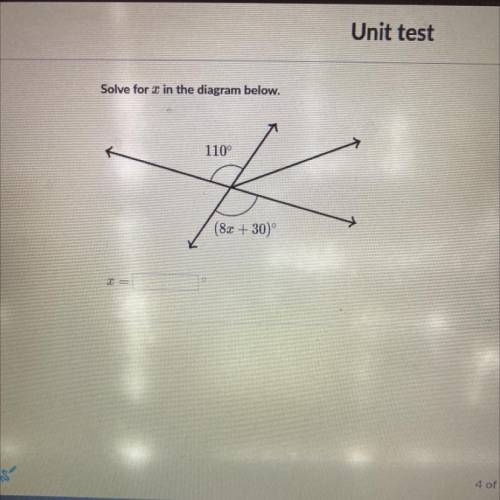 Solve for x in the diagram below
Plssss