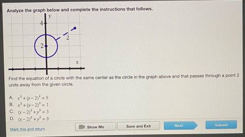 Analyze the graph below and complete the instructions as follows.