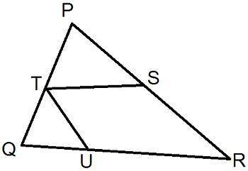 Given TS⎯⎯⎯⎯⎯⎯⎯

T
S
¯
and TU⎯⎯⎯⎯⎯⎯⎯⎯
T
U
¯
are midsegments, PR=18.2, TS=6.5
P
R
=
18.2
,
T
S
=
6.