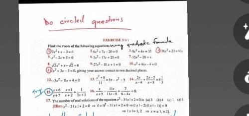 Using quadratic equation ​