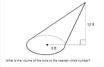 What is the volume of the cone to the nearest whole number?