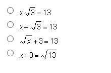 Which of the following is a radical equation?