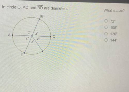 In circle O, AC and BD are diameters What is mAB?