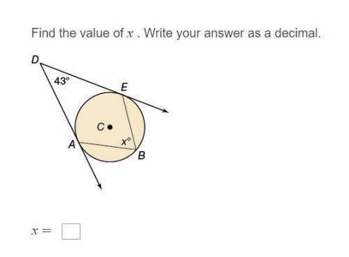 Just find the value of x on the circle. and write it as a decimal.