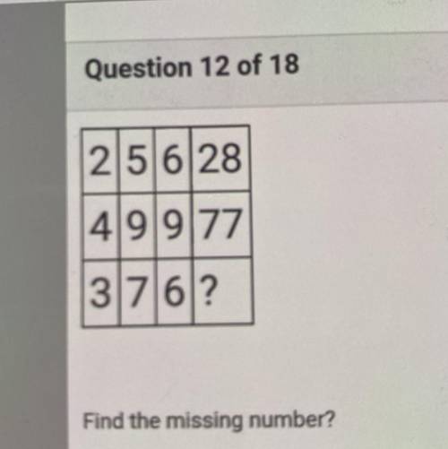 Find the missing number?