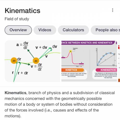 What is kinematic? ?????​