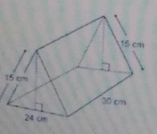 A candy bar box is m the shape of a trangular prism The volume of the box is 3,240 cubic centimeter