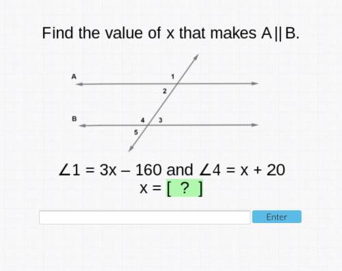 Find the value of x that makes A || B
HELPPPPP