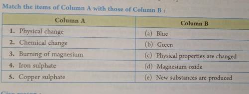 Match the following from column A to column B​