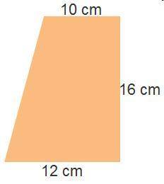 What is the area of the trapezoid?

 176 cm2
192 cm2
208 cm2
224 cm2
