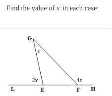 Find the value for x