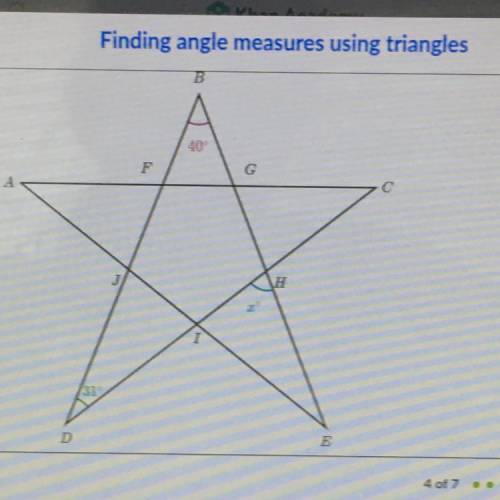 Please help me find measure of x!