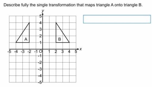 Describe fully the single transformation that maps a onto shape b