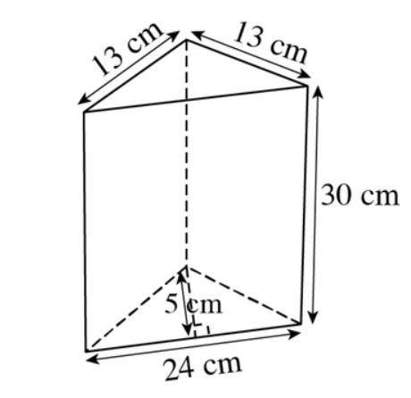 Plz help, asap!!

This is a triangular prism
perimeter of the base is:
Height is:
Base area is:
Vo