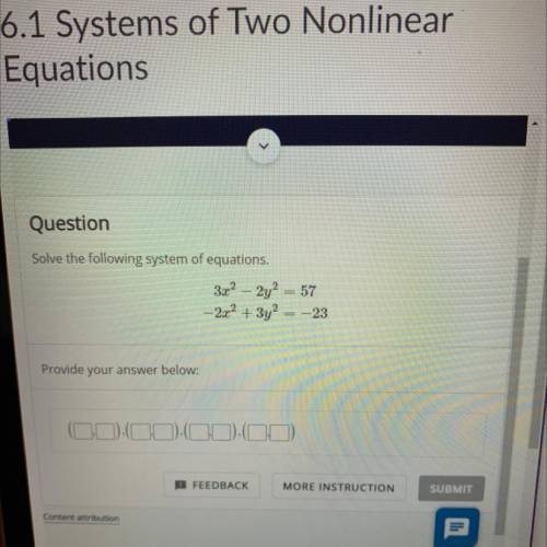 Solve the following system of equations