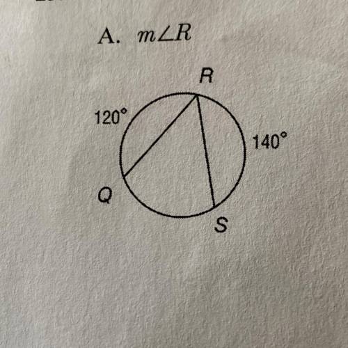 What is the measure for angle R?