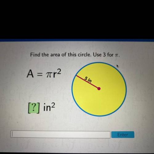 Find the area of this circle 
I don’t understand this