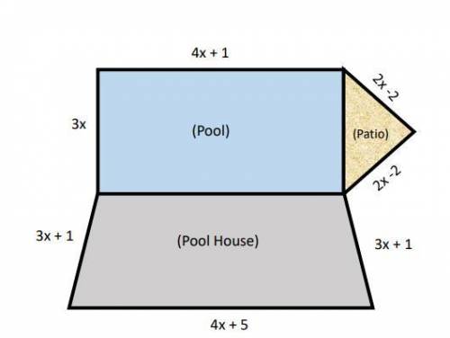 Gloria is designing an outdoor garden for her client and needs to find the

perimeter of the total