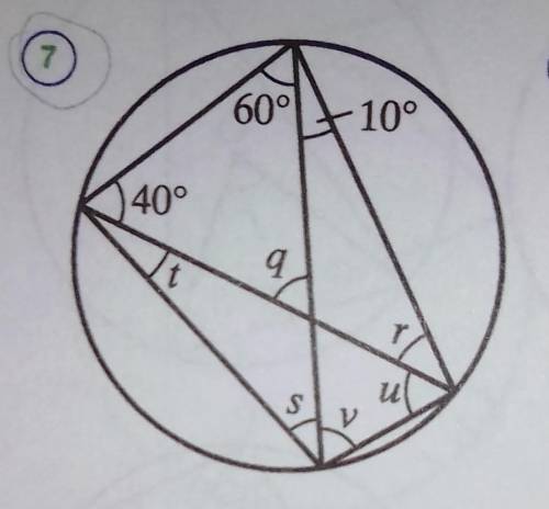 Find the lettered angles in each of the following.

( where a point o is given , it is the centre