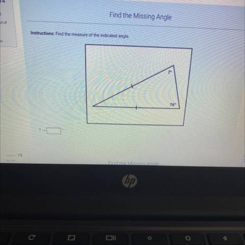 Find the measure of the indicated angle.