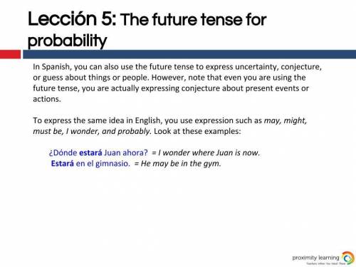 REVIEW the rules for The future tense for probability download before doing this assignment.

Inst