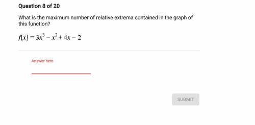 What is the maximum number of reletave extrema contained in the graph of this function?