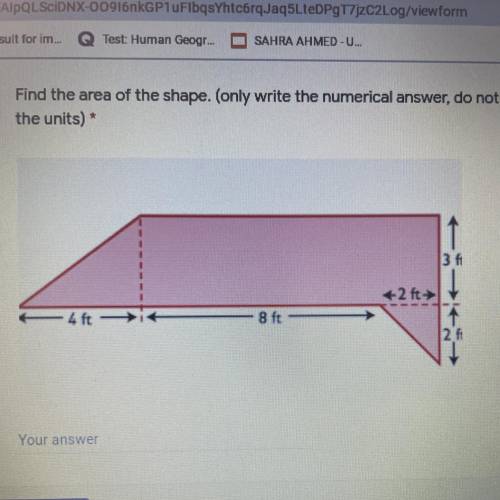 Find the area of this unusual shape
